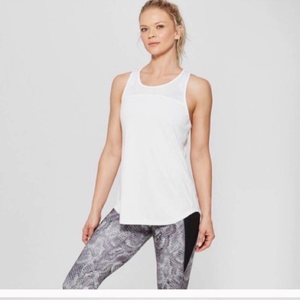 NWT Champion Women's Engineered Mesh White Tank Top c9 Size XXLARGE
